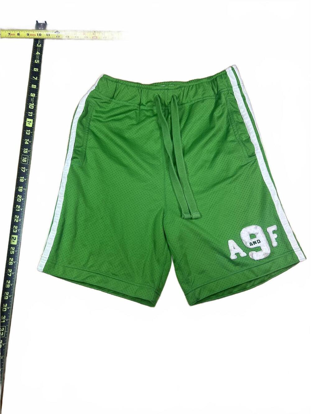 Vintage Abercrombie & Fitch 1892 Green Mesh Basketball Gym Shorts Y2k